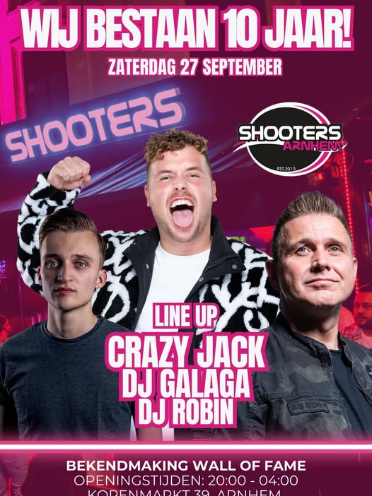 Shooters bestaat 10 jaar Korenmarkt Arnhem 20250927
