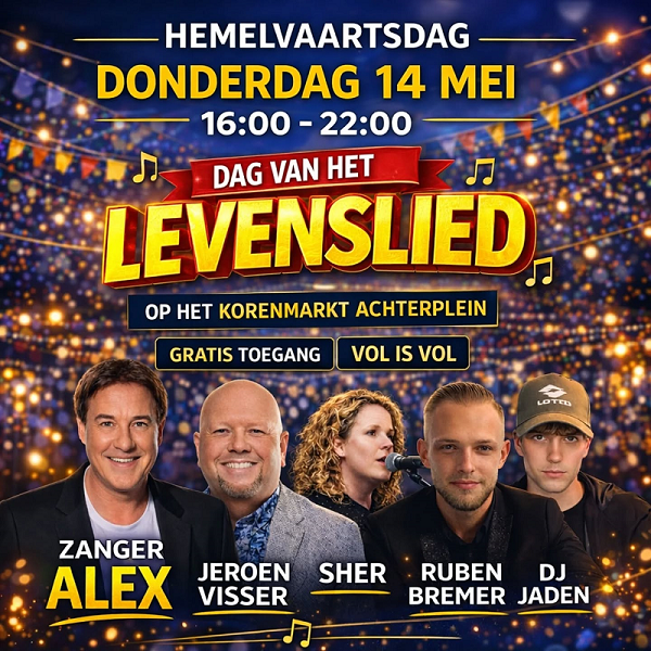 Dag van het Levenslied Korenmarkt Hemelvaartsdag Arnhem 2026