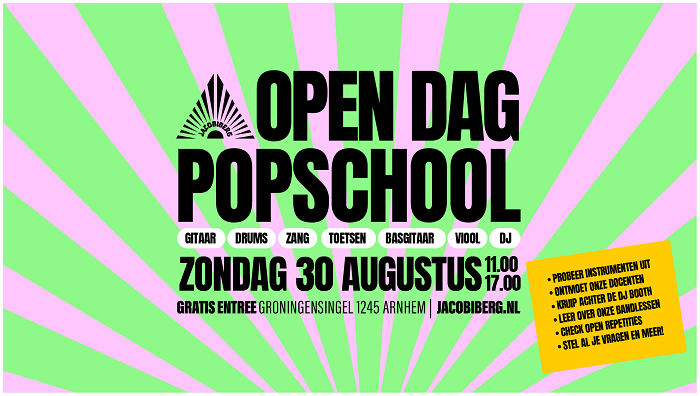 Open Dag Popschool 2026-08-30 Jacobiberg
